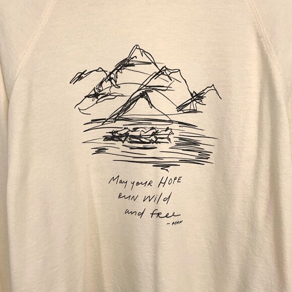 Anthropologie Morgan Harper Nichols Run Free Top Cropped Graphic Size Medium M - Picture 2 of 7